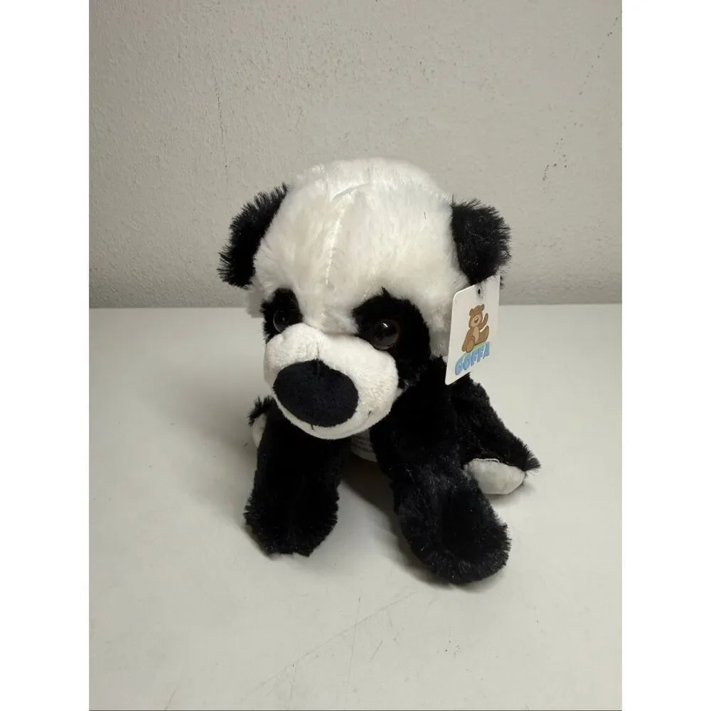 NWT Goffa Panda Plush Toy For Kids Children Black & White Stuffed Animal Bear 7”